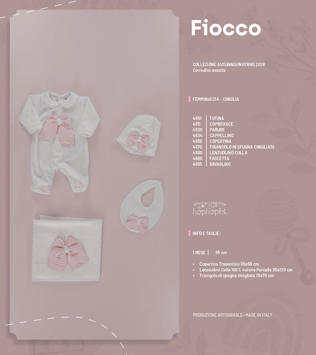 Set 6pz clinico fiocco