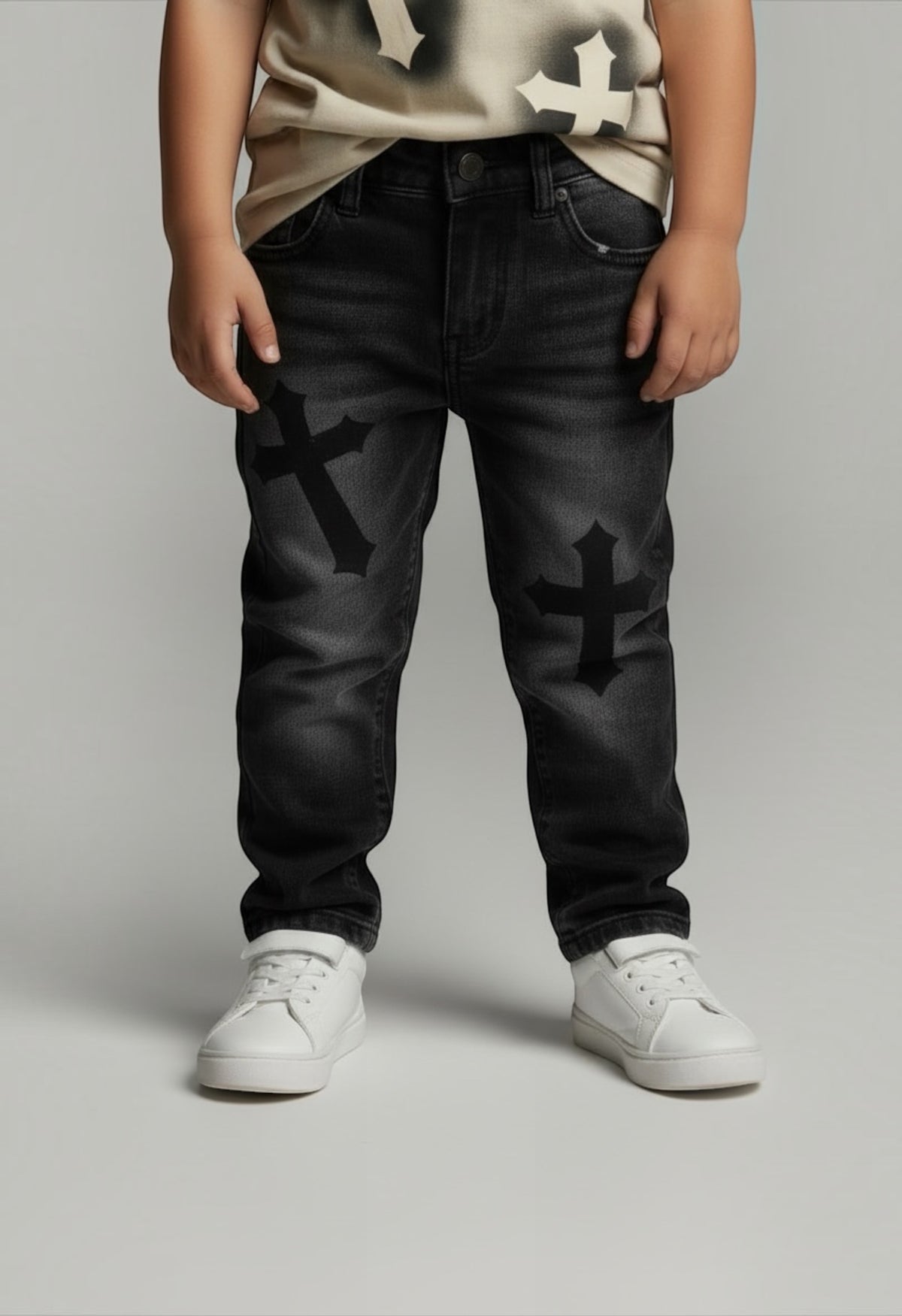 Jeans Black Cross