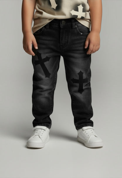 Jeans Black Cross