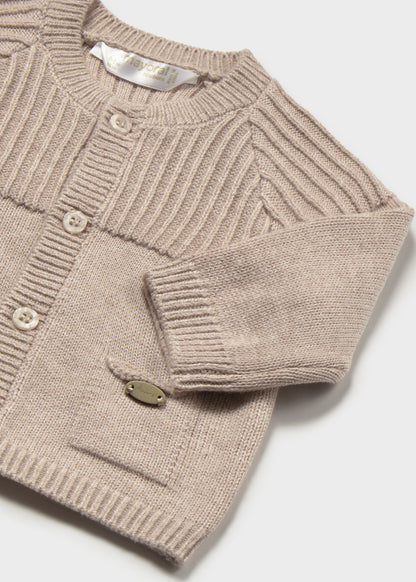 Cardigan tricot collo tondo