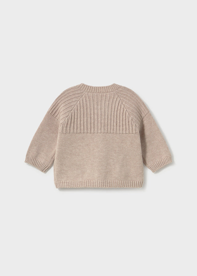 Cardigan tricot collo tondo