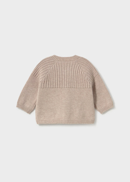 Cardigan tricot collo tondo