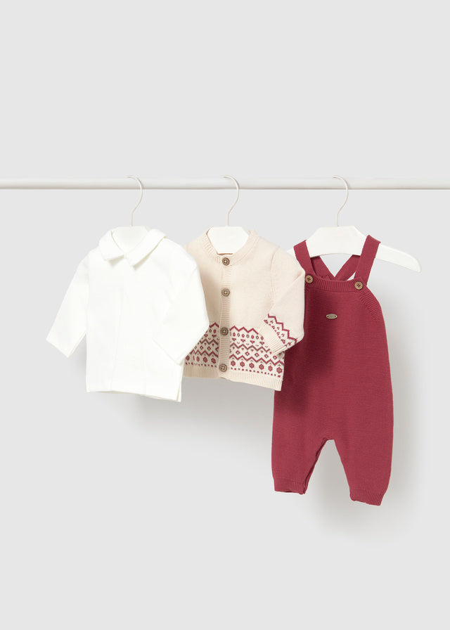 Completo salopette tricot