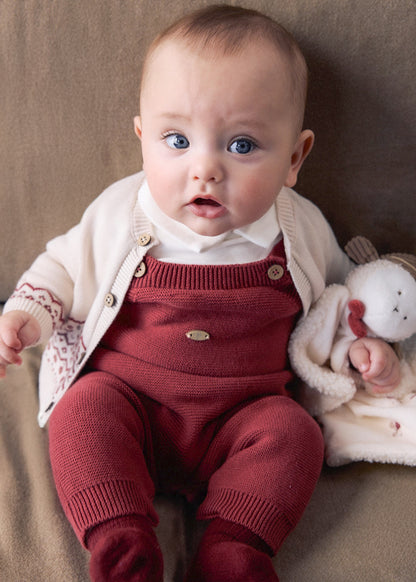 Completo salopette tricot