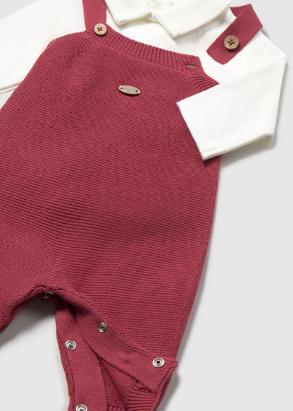 Completo salopette tricot