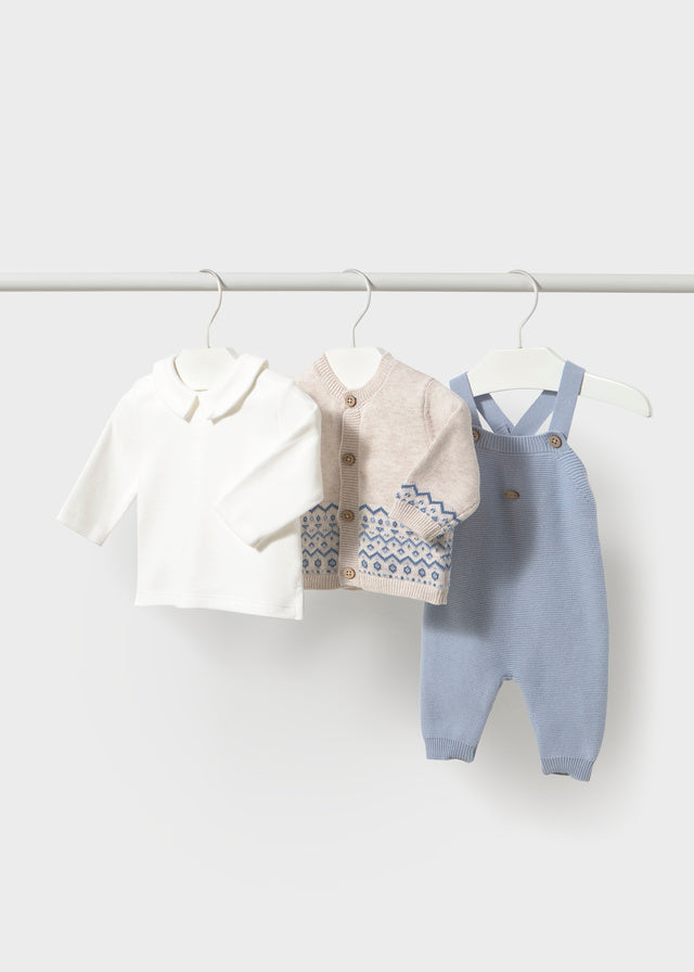 Completo salopette tricot