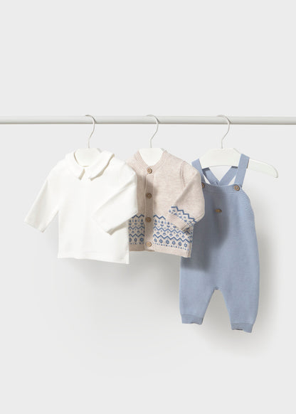 Completo salopette tricot